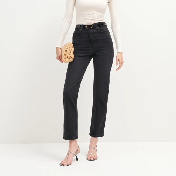 Reformation Cynthia High Rise Straight Jean - Picture 1 of 2